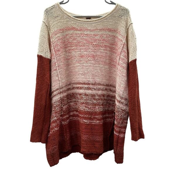 Free People Side Split Pullover Sweater Dress Women's Size XS/S Rust - Picture 2 of 11